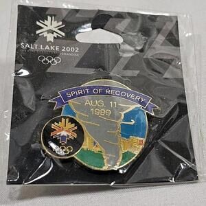 Vintage Olympics 2002 Salt Lake City Lapel Hat Pin Tack Spirit of Recovery